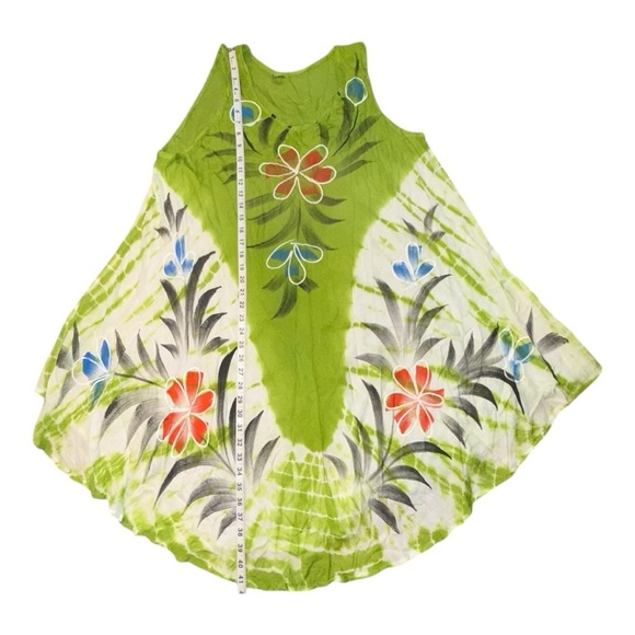 FREE SIZE Brush Printed Umbrella Dress / Beach Cover-Up - Free Size - Picture 8 of 13